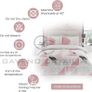 SALE | Metalic Marble Duvet Cover Sets, Reversible Triangle Bedding Double Bed Set, Washable Quilt Covers, Pink Image 2