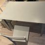 Grey kitchen dining table, bench and two chairs set Image 5