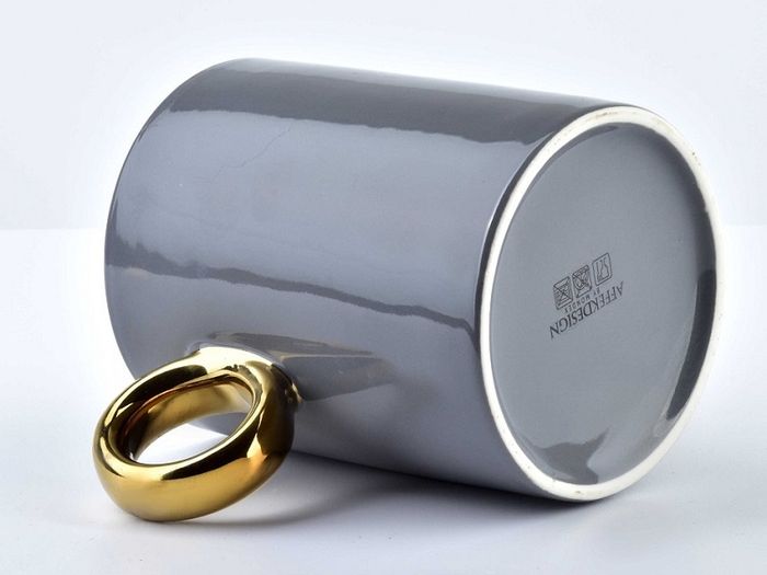 Porcelain Gold Coffee Cup Oriana 420ml
