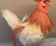 Straw Rooster / Hen. Kitchen ornament.