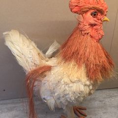 Straw Rooster / Hen. Kitchen ornament.