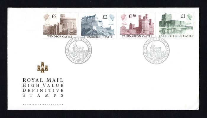 1988 Great Britain Castles from photos by Prince Andrew, Duke of York Commemorative Stamp First Day Cover (FDC)