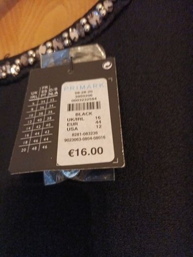 Primark Black  Dress.  S.16.       B.N.W.T