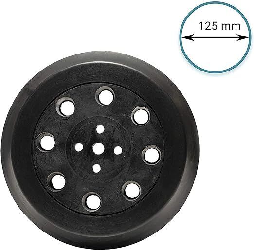 GLASS POLISH 12719 | Random Orbit Sander Backing Pad, Sanding Backer with Hook and Loop 125 mm