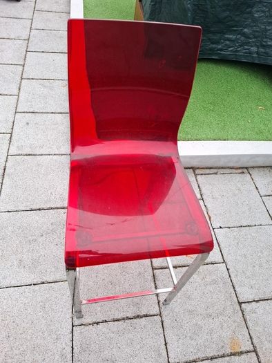 Domitalia Red Seated Bar Stool
