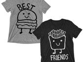 Best Friends Burger And Fries Couple T-shirts  Tops Tees For Valentines Day Gift Present
