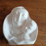 Vintage Hand Cast Chalk Ware Mary & Child. Image 8