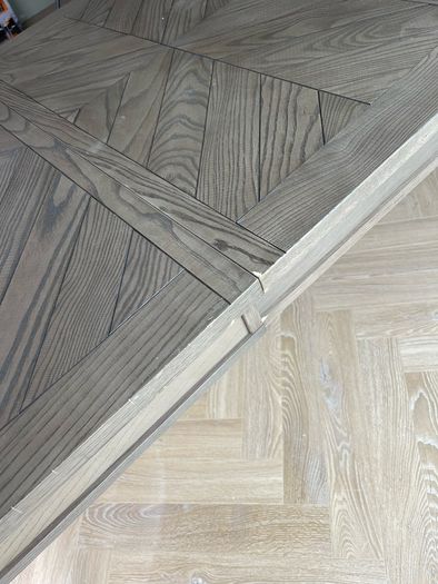 Monroe dark oak extendable dining table