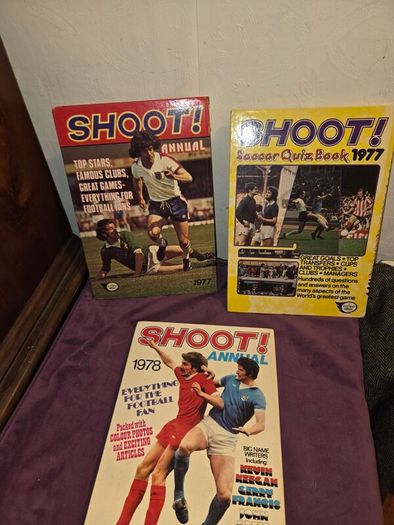 3 Shoot! Annual books from 1970's