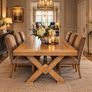 Large Solid Oak 8-Seater Dining Table Image 2