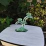 Green Glass Candlestick Image 2