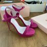 Brand new unworn bright pink high heel sandals UK6 Image 5