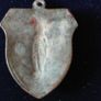 Vintage Rare Christian Lady Of Lourdes 1937 Gaelic Irish Brass Medal Image 2