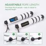 Skipping Rope, Jump Rope Speed Calorie Counter,Adjustable Digital Jump Rope with Alarm Reminder for Fitness, Crossfit, Exercise, Workout,Boxing, MMA, HIIT, Fitness Gym Workouts Image 5