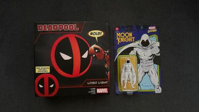Marvel Deadpool Logo Light + Marvel Legends Moon Knight