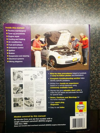 civic & del sol haynes manual