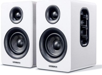 Active Bluetooth 5.0 Bookshelf Speakers 60W Carbon Fiber Speaker Unit Built-in 24bit DAC Dynamic 3D Surround Sound 2.0 Computer PC Monitor Gaming Speakers (FREE POSTAGE)