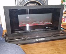 Electric fire with case and remote
