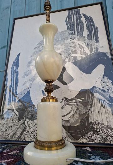 Vintage Alabaster Lamp