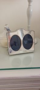 Solid Silver Double Photo Frame.