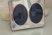 Solid Silver Double Photo Frame.