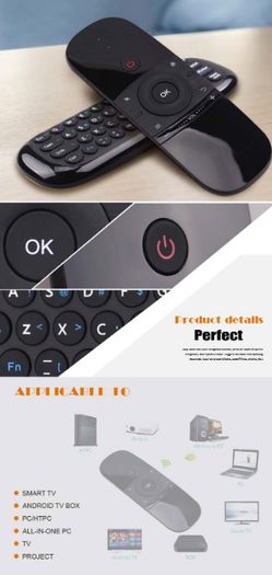 Smart Fly Air Mouse Dual Side Rechargeble Mini IR Remote Control..