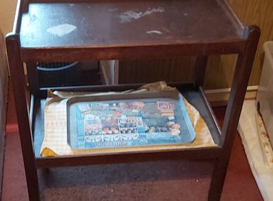 Mid century two tier drinks trolley