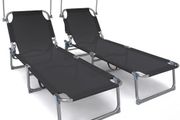Folding Sun Loungers Set of 2