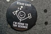 Funny science enamel pin