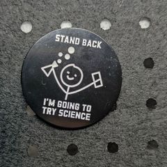 Funny science enamel pin