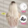 Ombre blonde wig with pink purple highlights Image 2