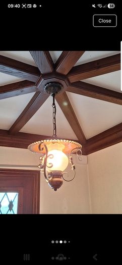 Vintage 1970s rustic pendant light
