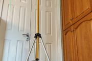 12 Ft./3.7m Laser Level Tripod Telescoping Pole with 1/4-Inch by 20-Inch Laser Mount for Rotary Included Rod &amp; 5/8"-11 Adapter