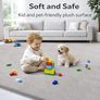 Modern Rugs Living Room Non-Slip Carpet, 120x160 cm, Grey  Extra Soft Machine Washable, Non-Shedding Area Rugs, Thick Memory Foam Backing, Home Decor for Bedroom, Nursery, Office Image 2