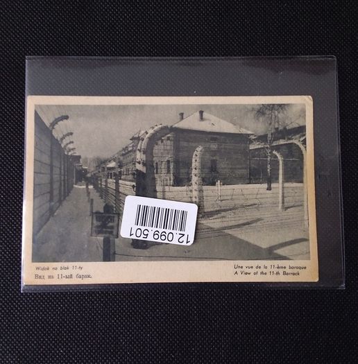 Auschwitz : A View of The 11th Barrack : WW2 Postcard