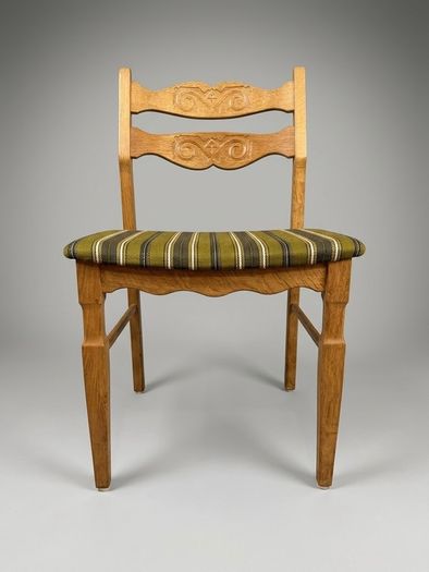 Rare Set of 6 Mid-Century Modern Oak Dining Chairs by Henning Kaernulf for EG-Mobel, 1970s