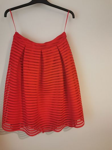 Red midi skirt size 10-12