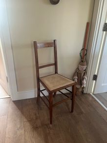 Antique Edwardian Inlaid Farmhouse Chair