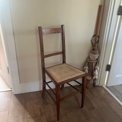 Antique Edwardian Inlaid Farmhouse Chair