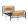 Bed Frame without Mattress Metal 120x200 cm Image 5