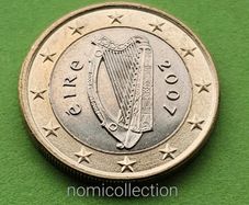 Ireland 2007 year Uncirculated 1 Euro coin.