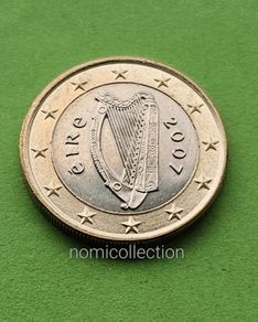 Ireland 2007 year Uncirculated 1 Euro coin.