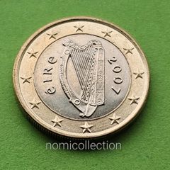 Ireland 2007 year Uncirculated 1 Euro coin.