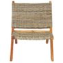 Relaxing Chair Natural Kubu Rattan and Solid Mahogany Wood Image 2