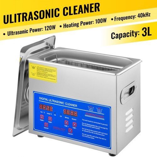 3L Ultrasonic Cleaner Machine Stainless Steel Ultrasonic Cleaning Machine Digital Heater Timer Jewelry Cleaning for Commercial Personal Home Use MULTIPLE SIZES AVAILABLE (FREE SHIPPING)