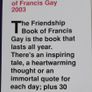 BOOK - Friendship - Francis Gay - 2003 Image 6