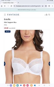 Fantasie Estelle - Side Support Underwire Bra 30F and Briefs S - White - BNWT RRP 70