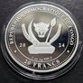 Wildlife 1 oz silver The PEREGRINE FALCON 2024 Congo 20 Fr Gold Gilded coin Image 7