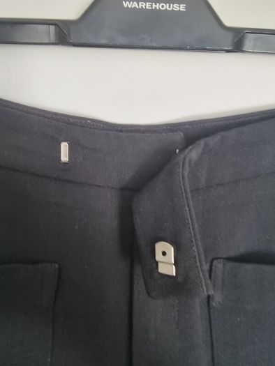 Black Twill, Straight/Wide-Leg Trousers, Size 30"