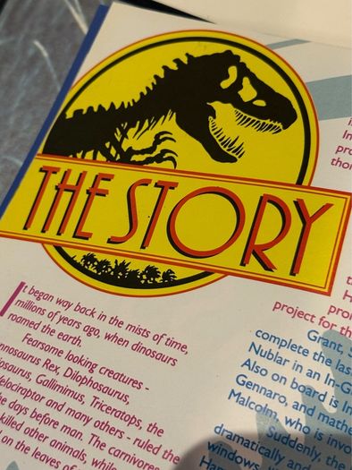 Vintage Jurassic Park Official Annual